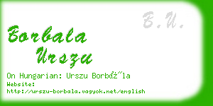 borbala urszu business card